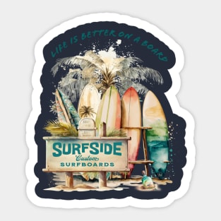 Surfboards and Summer Sticker